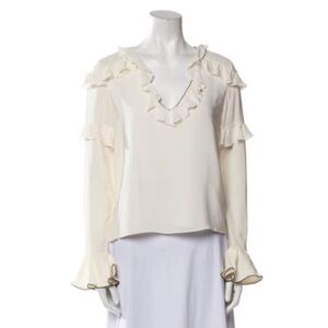 Alexis Cream Ruffle Blouse